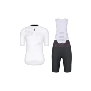 RIVANELLE Cyklistický krátky dres a krátke nohavice - CRYSTELLE - antracitová/biela RIVANELLE Cyklistický krátky dres a krátke nohavice - CRYSTELLE - antracitová/biela