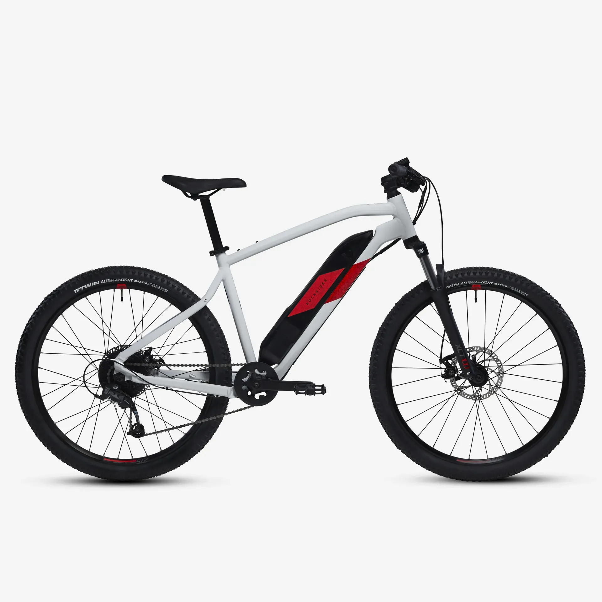 Športy > Cyklistika > Bicykle > Horské bicykle > 27,5 palcové horské bicykle - Horský elektrobicykel E-ST 100 27,5" bielo-červený Športy > Cyklistika > Bicykle > Horské bicykle > 27,5 palcové horské bicykle - Horský elektrobicykel E-ST 100 27,5" bielo-červený